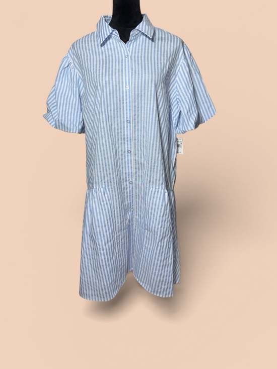 grace & stella Dresses & Skirts - NWT grace & stella Blue and White Striped Button-Front Maxi Dress